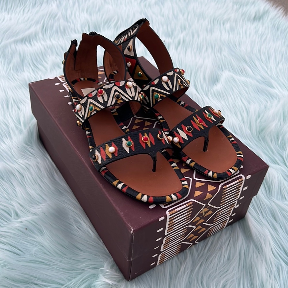 Valentino Garavani Multicolor Embellished Sandals